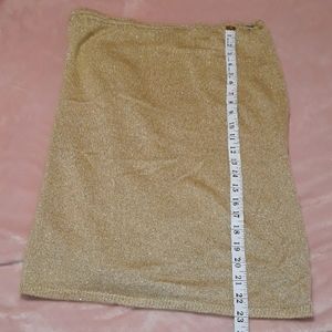 Midi Skirt Gold sparkle
